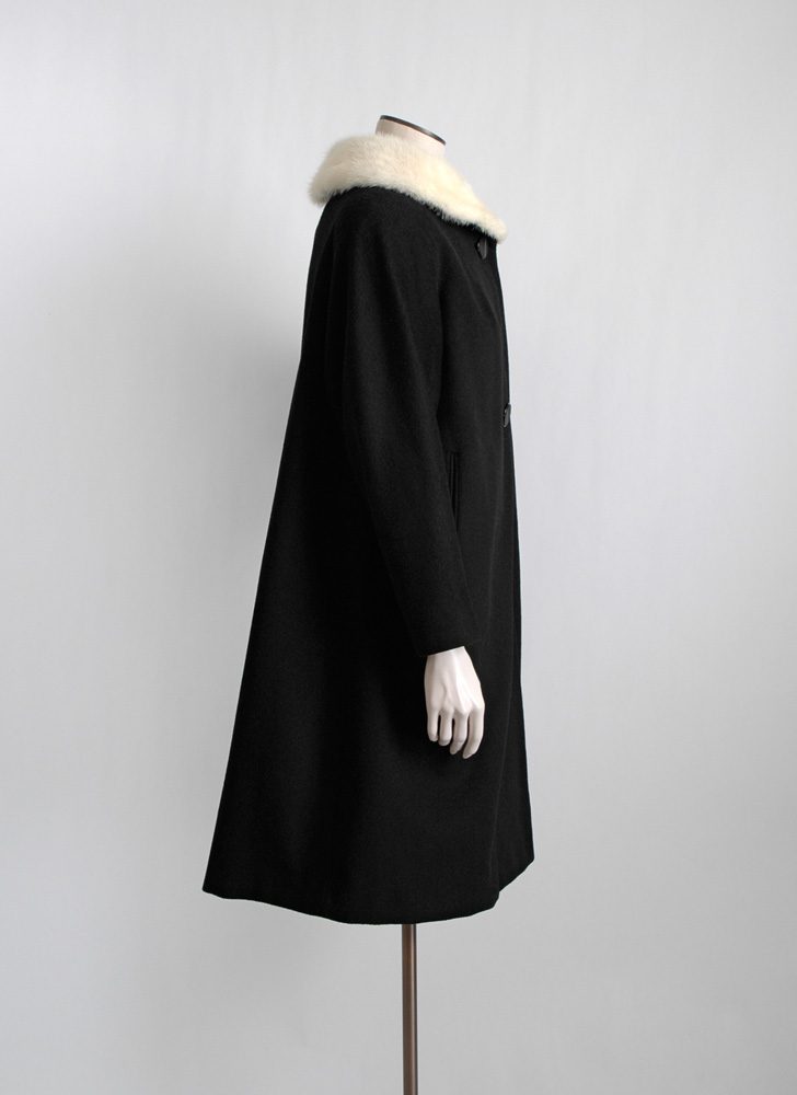 1950s Stewart's mink collar wool coat