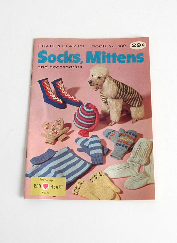 1960s Coats & Clark's socks mittens knitting pamphlet