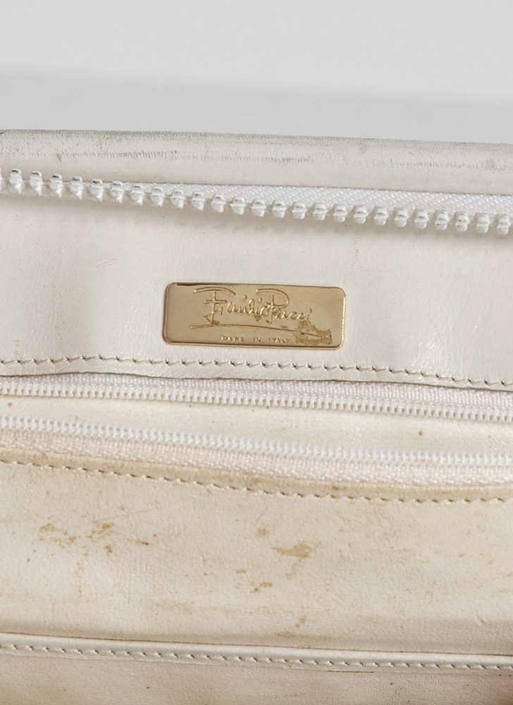 1970s Emilio Pucci fabric logo purse