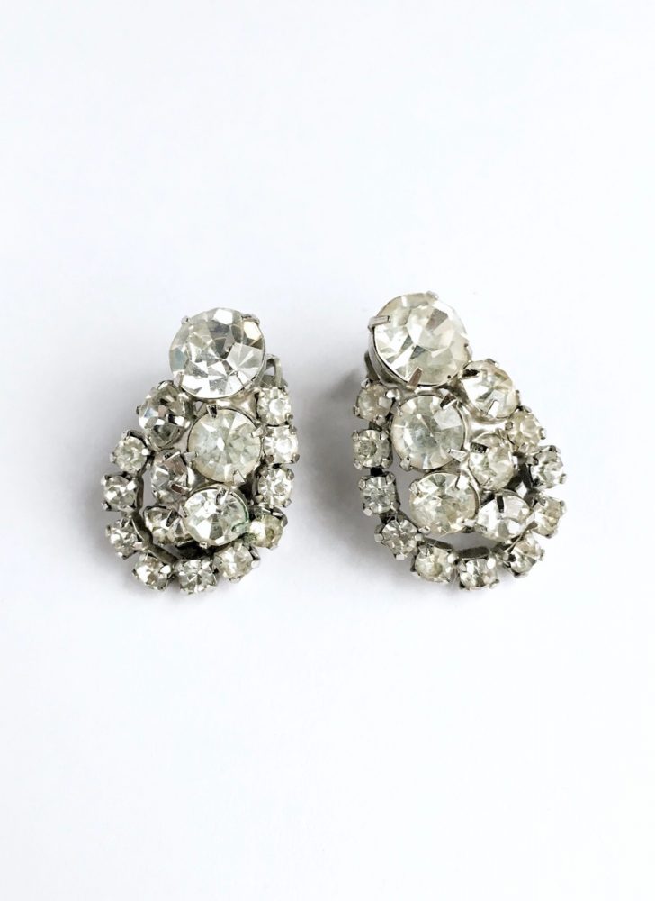 1950s Weiss rhinestone earrings